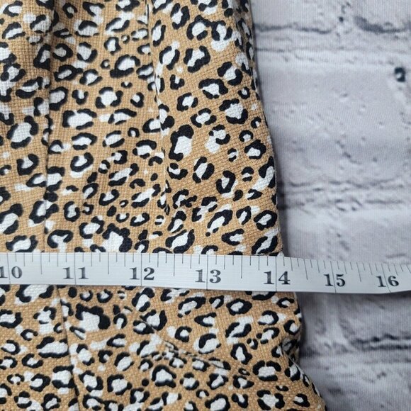 J Crew Basketweave Sheath Dress In Animal Print 100% Cotton Shell Size 4 - Picture 9 of 12